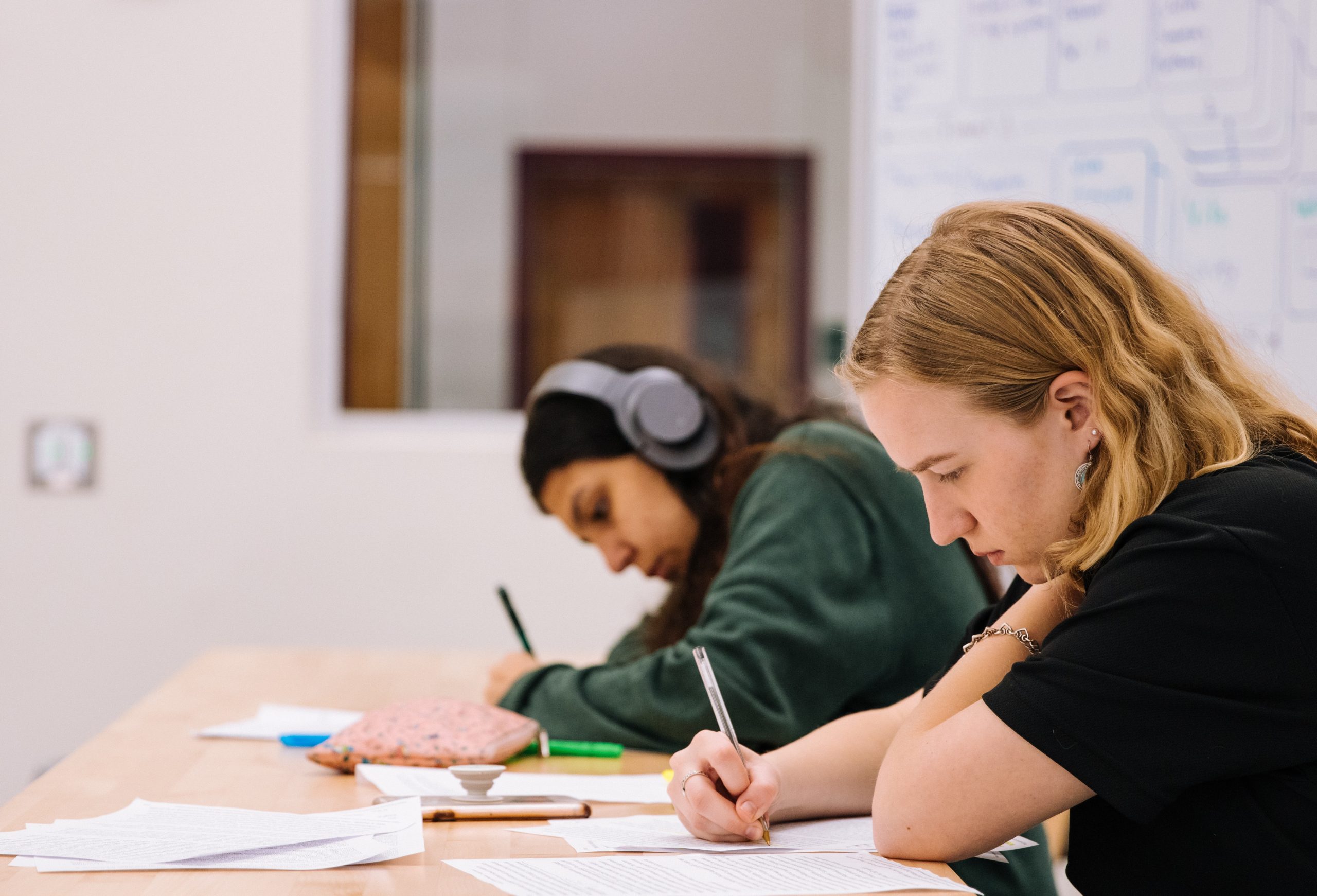 Education students studying